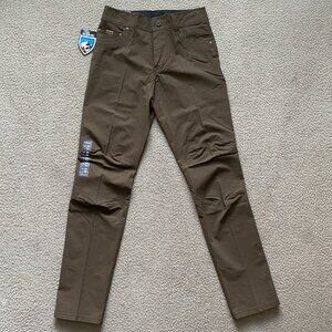 KUHL Revolvr Rogue Pant 30x34 Tapered Lightweight Stretch Driftwood Brown NWT